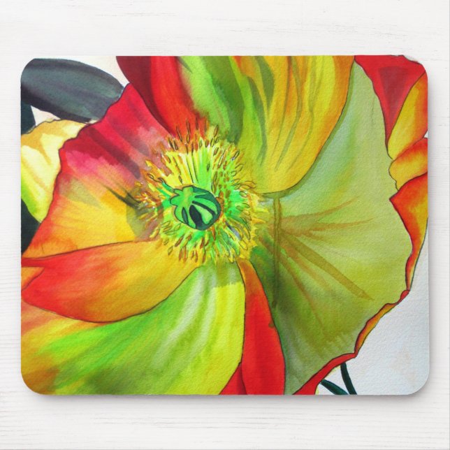 Poppy Art Makro-Mohn Mousepad (Vorne)