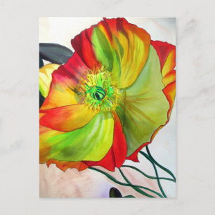 Poppy Art Makro-Mohn Postkarte