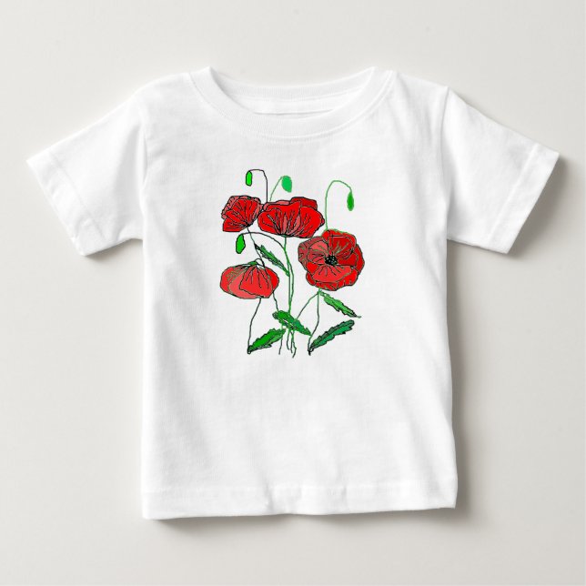 Poppy Baby T - Shirt Malerei (Vorderseite)
