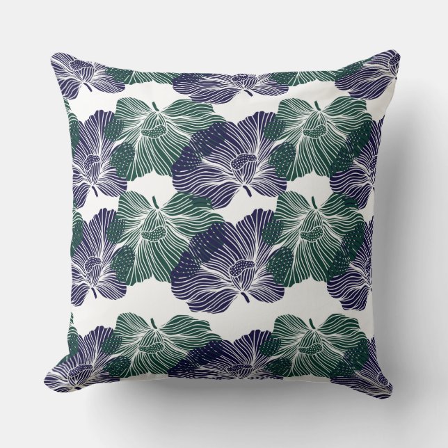 Poppy Blume Akzent Pillow Kissen (Vorderseite)