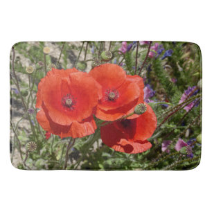 POPPY-BLUME BADEMATTE