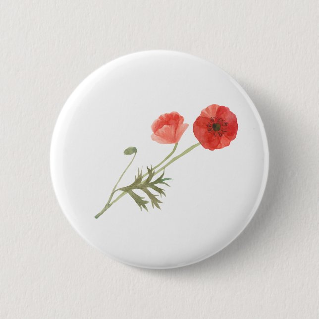 Poppy-Blume Button (Vorderseite)