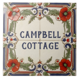 Poppy Blume Custom House Name Plate Schild Plaque Fliese