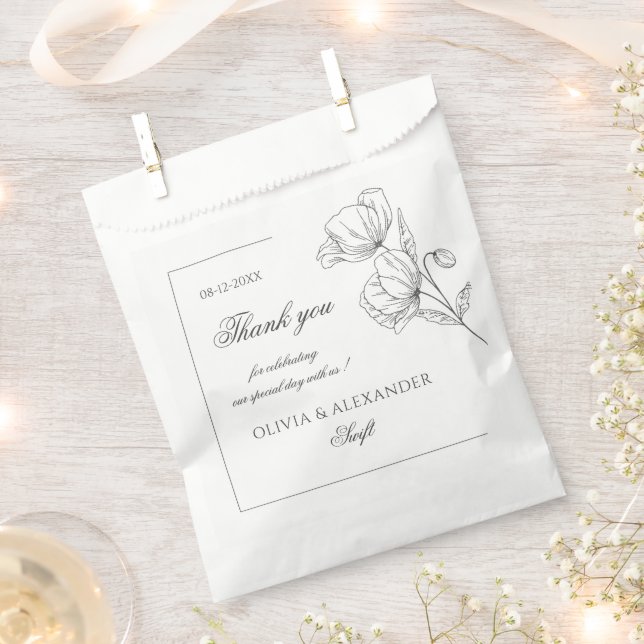 Poppy Blume Geschenktütchen (Ausgeschnitten)