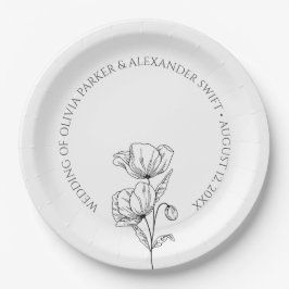 Poppy Blume Pappteller