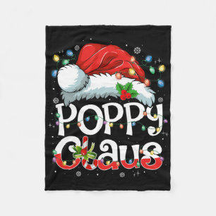 Poppy Claus Weihnachten Santa passende Familien-We Fleecedecke