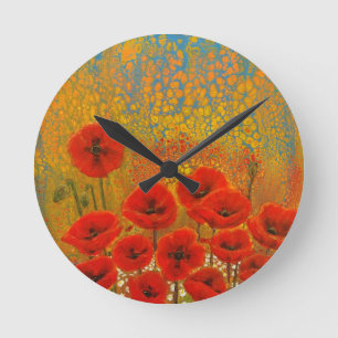 Poppy Clock Runde Wanduhr