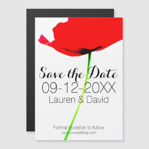 POPPY Collection 01 Save the Date Magnetkarte Magneteinladung