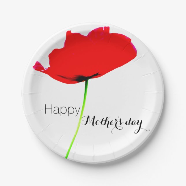 POPPY Collection 02 Muttertag Papier Teller (Vorderseite)