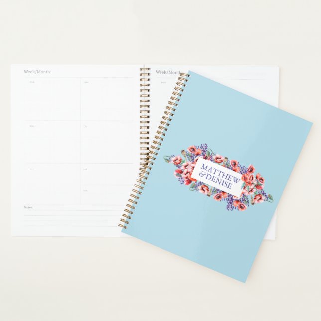 Poppy Collection mit Spun Sugar Blue Hintergrund Planer (Anzeige)