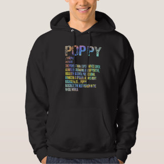 Poppy Definition Grandfather Grandpa Father S Day Hoodie