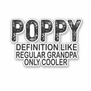 POPPY-Definition wie normale Opa nur Cooler Aufkleber