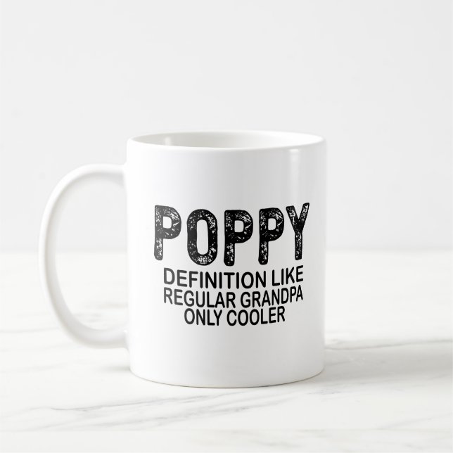 POPPY-Definition wie normale Opa nur Cooler Kaffeetasse (Links)