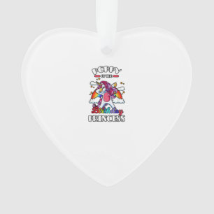 Poppy des Geburtstagsprinzessin-Einhorn-Regenbogen Ornament