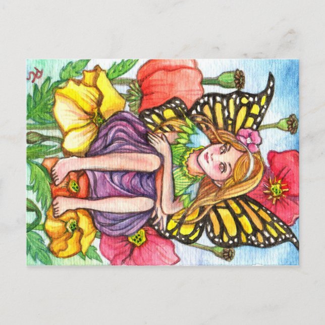 Poppy Fairy Postkarte (Vorderseite)
