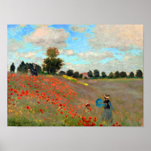 Poppy Field Gemälde von Claude Monet (1873) Poster