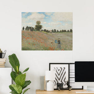 Poppy Field Near Argenteuil von Claude Monet Poster