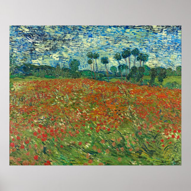 Poppy field Vincent Gogh Poster (Vorne)