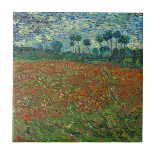 Poppy Field - Vincent van Gogh Fliese