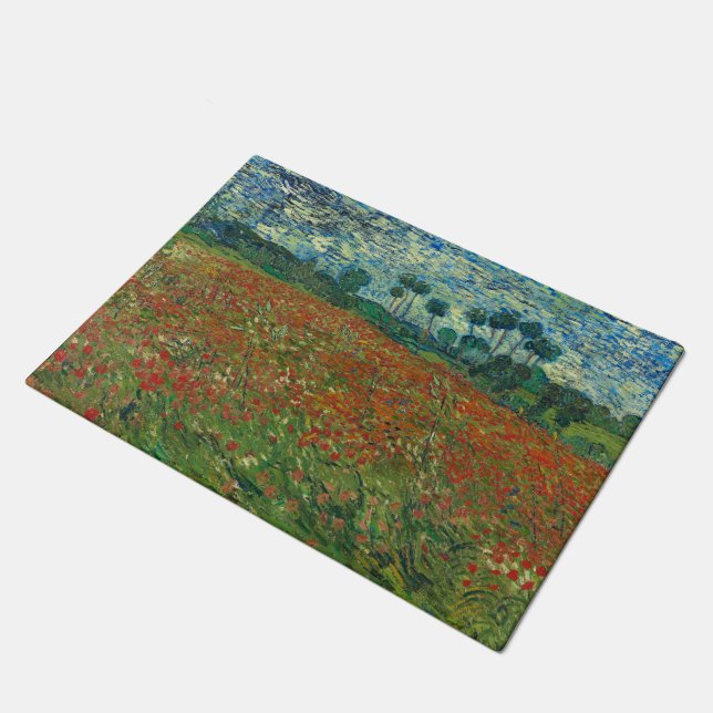 Poppy Field - Vincent van Gogh Fußmatte (Schrägansicht)