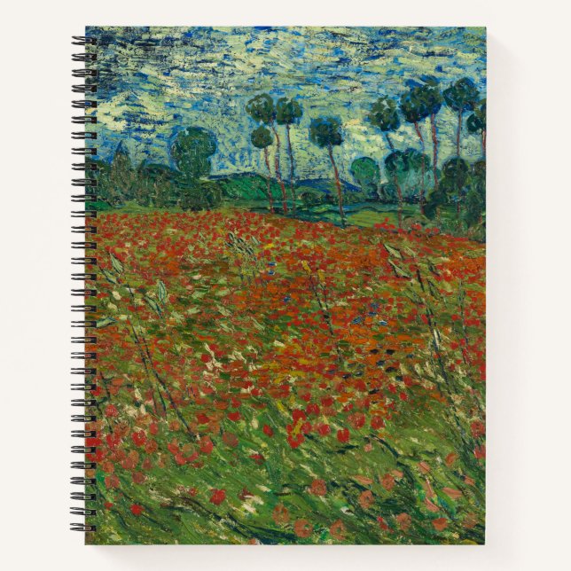 Poppy Field - Vincent van Gogh Notizbuch (Vorderseite)