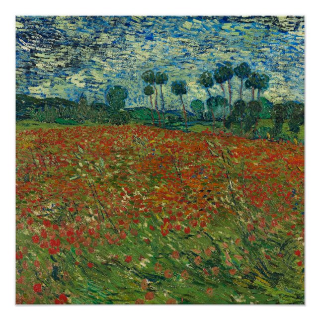 Poppy Field - Vincent van Gogh Poster (Vorderseite)