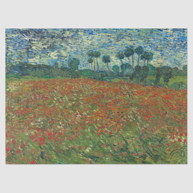 Poppy Field - Vincent van Gogh Seidenpapier (Vorderseite)