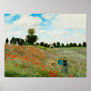 Poppy Field von Claude Monet Poster