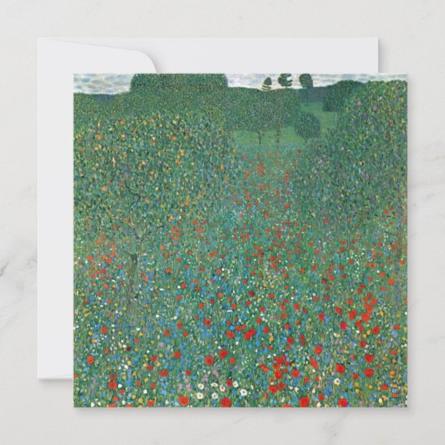 Poppy Field von Gustav Klimt, Vintager Jugendstil (Vorderseite)