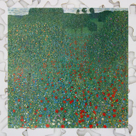 Poppy Field von Gustav Klimt, Vintager Jugendstil Puzzle