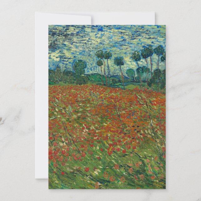 Poppy field von Vincent van Gogh Fine Art (Vorderseite)