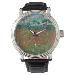 Poppy field von Vincent van Gogh Fine Art Armbanduhr