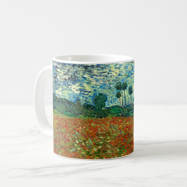 Poppy Field von Vincent Van Gogh Kaffeetasse (Vorderseite Links)