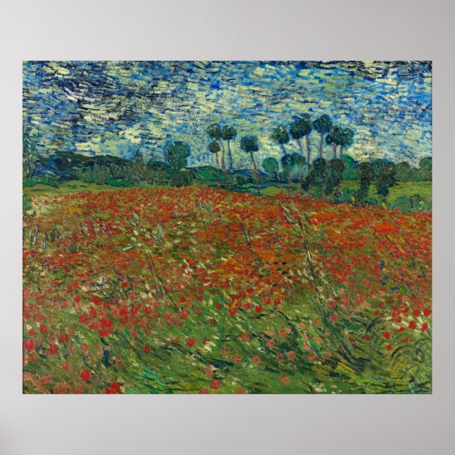 Poppy Field von Vincent Van Gogh Poster (Vorne)