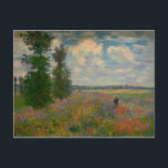 Poppy Fields Claude Monet Fine Art Postkarte<br><div class="desc">Auf dieser Postkarte finden Sie Kunstwerke, die von Claude Monet, dem brillanten französischen Impressionisten, gemalt wurden. Die Arbeiten auf dieser Postkarte wurden Ende 1873 abgeschlossen. Claude Monet malte "en plein air", was bedeutet, dass er draußen gemalt hat. Er malte, was er in der Natur vor sich sah. Dieses Bild zeigt...</div>