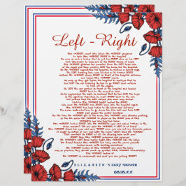 Poppy Floral Baby Dusche Links - rechts