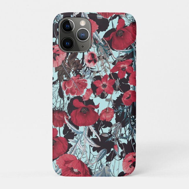Poppy Floral Pattern Case-Mate iPhone Hülle (Rückseite)