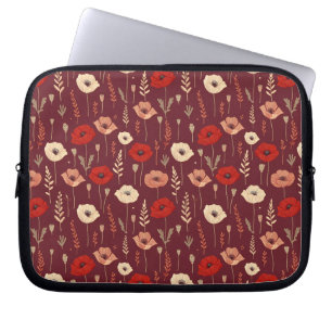 Poppy Floral Pattern Laptopschutzhülle