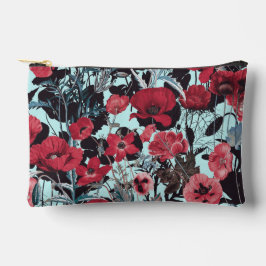 Poppy Floral Pattern Zubehörtasche