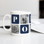 POPPY-FotoCollage Tasse<br><div class="desc">Passen Sie dieses niedliche Design der modernen Tasse an, um Ihren Lieblingsgroßvater zu diesem Vatertag, Weihnachten oder Geburtstag zu feiern! Das Design umfasst abwechselnde Quadrate von Fotos und tiefblaue Buchstabenblöcke, die "POPPY" in modernen Serifenschriften buchstabieren. Fügen Sie fünf Ihrer beliebten quadratischen Fotos (perfekt für Instagram!) mit den bereitgestellten Vorlagen hinzu....</div>