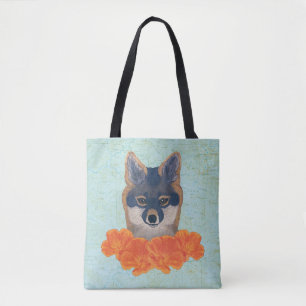 Poppy Fox Tote Bag