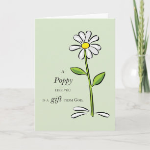 Poppy Geschenk von Gott Daisy Religiöse Großeltern Karte