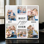 Poppy Großvater Großkinder FotoCollage Fotoplatte<br><div class="desc">Capture die Liebe zwischen Poppy und seinen Enkelkindern mit unserem Großvater Großkinder Foto Collage Plaque. Diese personalisierte Plakette zeigt eine herzzerwärmende Collage aus Foto, in der wunderschön gepflegte Momente gezeigt werden, die Poppy mit seinen geliebten Enkeln geteilt hat. Um die Fotos herum ist der beliebte Titel "Poppy", der dem Design...</div>