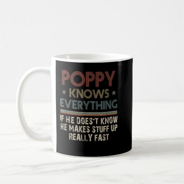 Poppy Know Alles - Opa-Geschenk Kaffeetasse (Links)