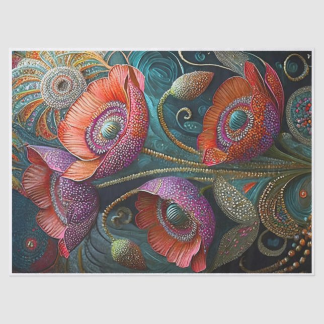 Poppy-Liebe, Gartenschmuck Seidenpapier (Vorderseite)