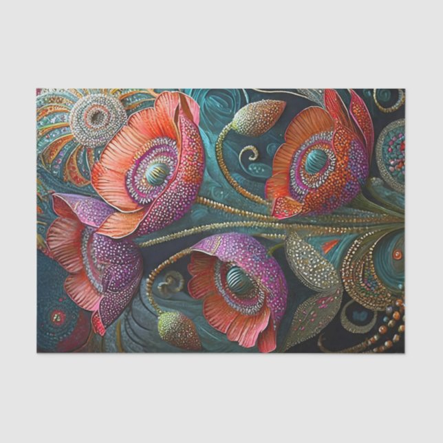 Poppy-Liebe, Gartenschmuck Seidenpapier (Vorderseite)