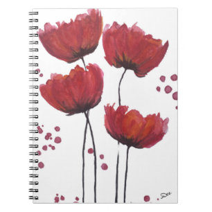 Poppy Liebe Spiral Notebook Notizblock