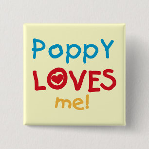 Poppy Lieben Me T - Shirt und Geschenke Button
