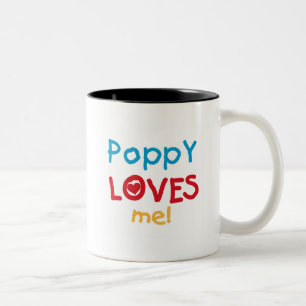 Poppy Lieben Me T - Shirt und Geschenke Zweifarbige Tasse