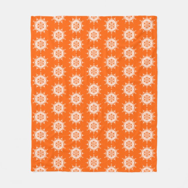 Poppy Mandala Fleecedecke (Vorderseite)